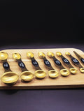 Gold Stainless Steel Stackable Measuring Spoons Sets  with leveler