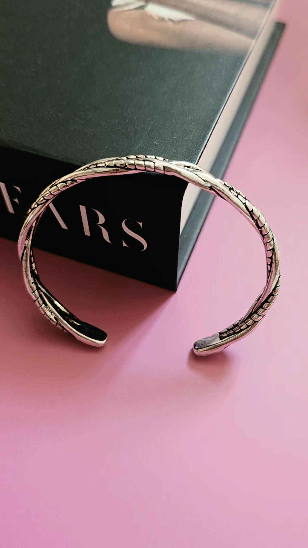 Rope Braided Cuff Bracelet Stainless Steel Modern Minimalist Wrist Jewelry Unisex
