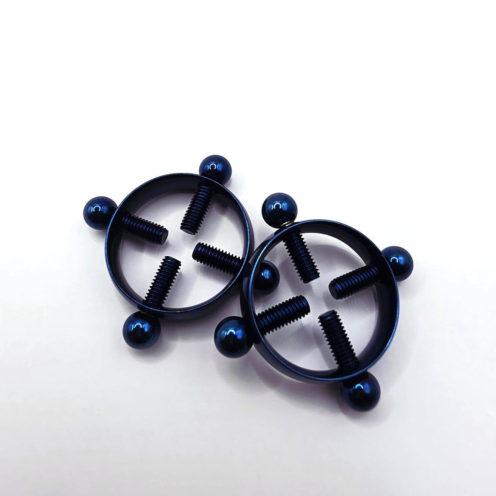 Adjustable Non-Piercing Nipple Clamps  Stylish Screw Fit Body Jewelry in Multiple Finishes