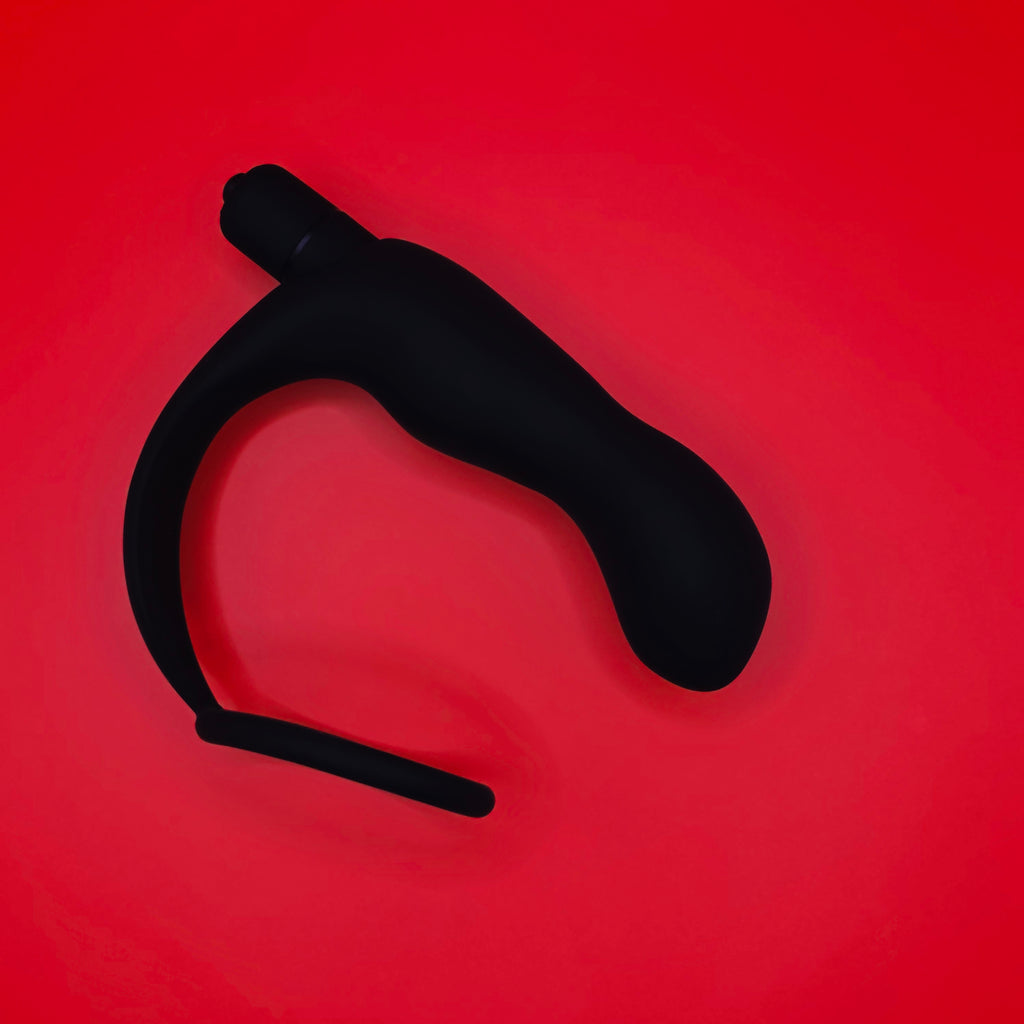 Silicone Vibrating G - Spot & Prostate Massager, Wearable Anal Plug with Ring