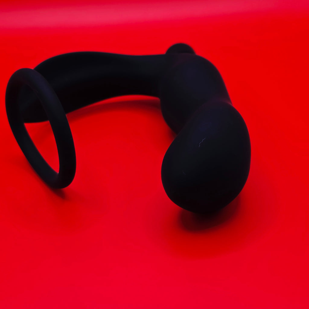 Silicone Vibrating G - Spot & Prostate Massager, Wearable Anal Plug with Ring