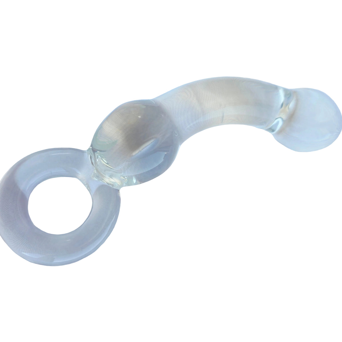 Tubed Ended Glass Dildo But Plug Sex Toy
