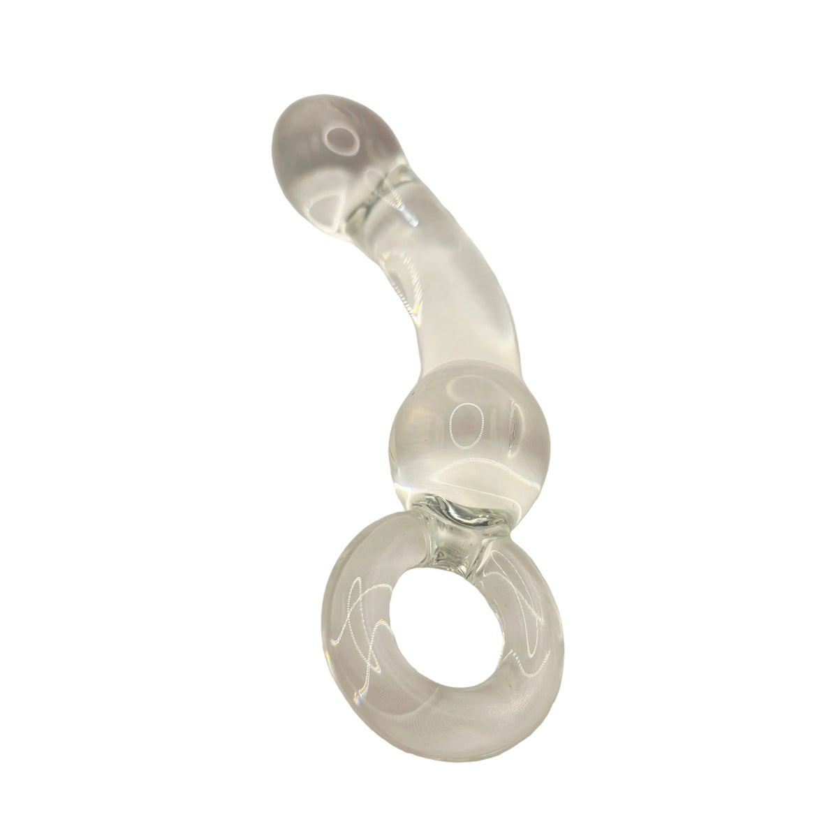 Tubed Ended Glass Dildo But Plug Sex Toy