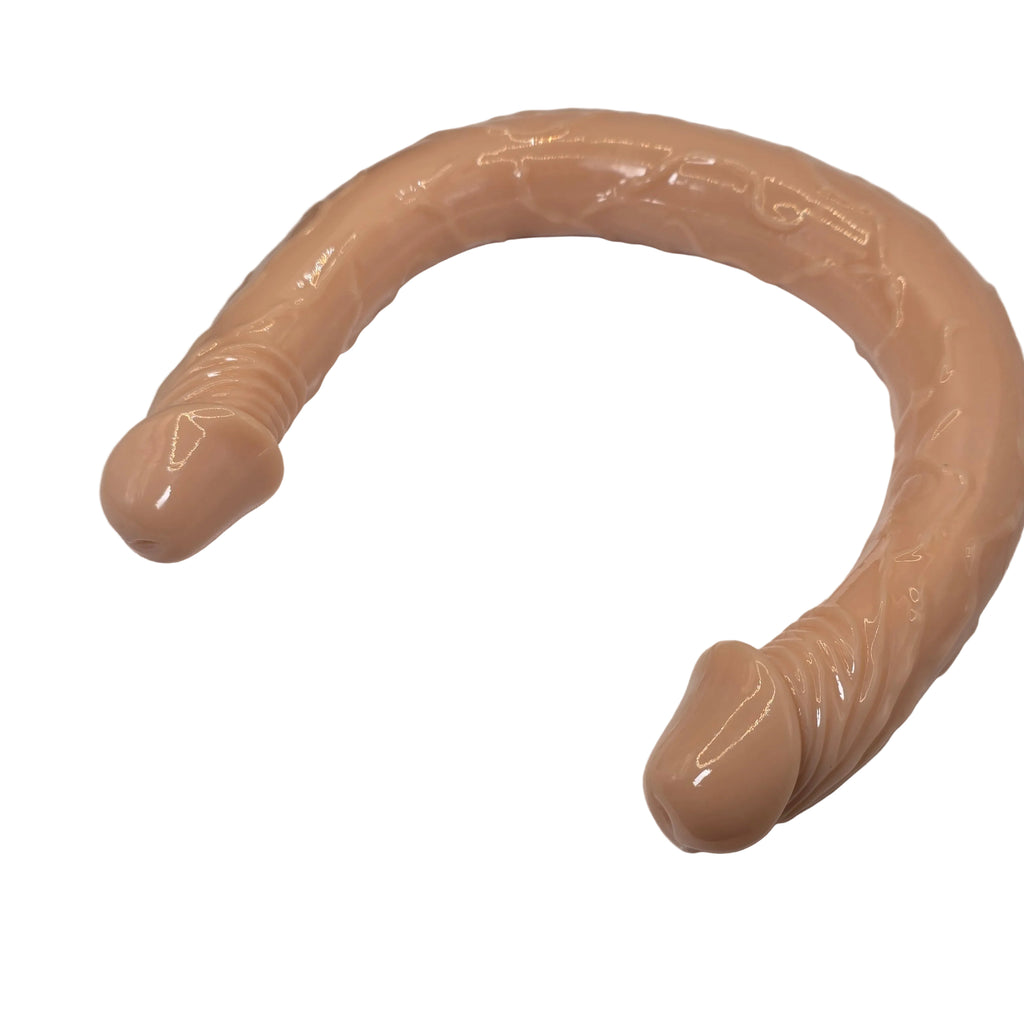 Double Ended Silicone Dildo Realistic G Spot Massager  Sex Toy for Couples