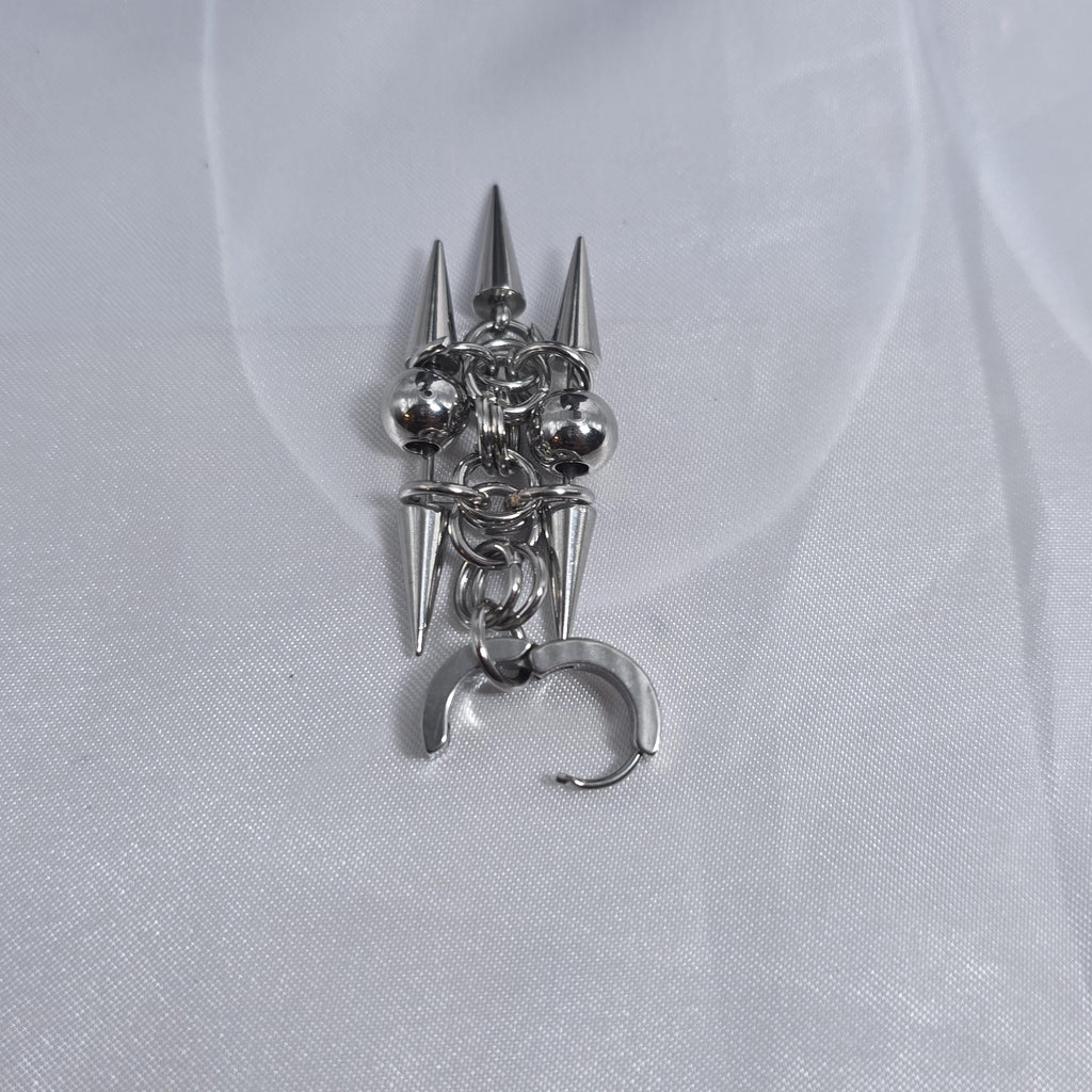 Gothic Pair  Spike Rivet Huggie Hoop Punk Hippie  Earring Stainless Steel