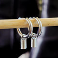 Stainless Steel Huggie Hoop Earrings –  Punk Hippie Dangle Spring  Jewelry