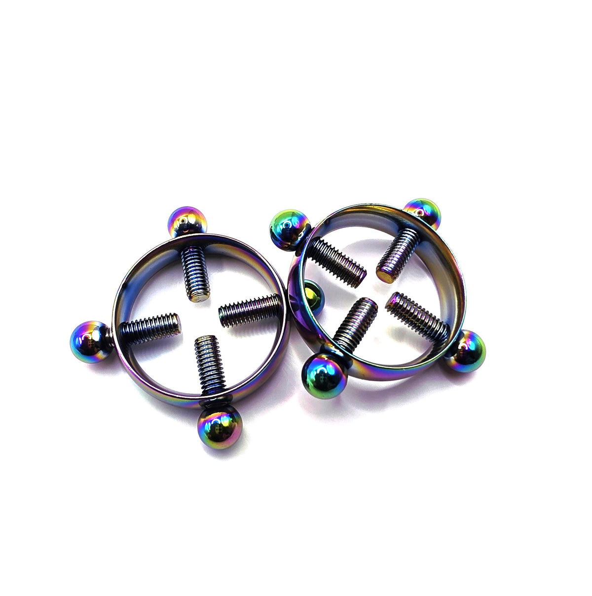 Adjustable Non-Piercing Nipple Clamps  Stylish Screw Fit Body Jewelry in Multiple Finishes