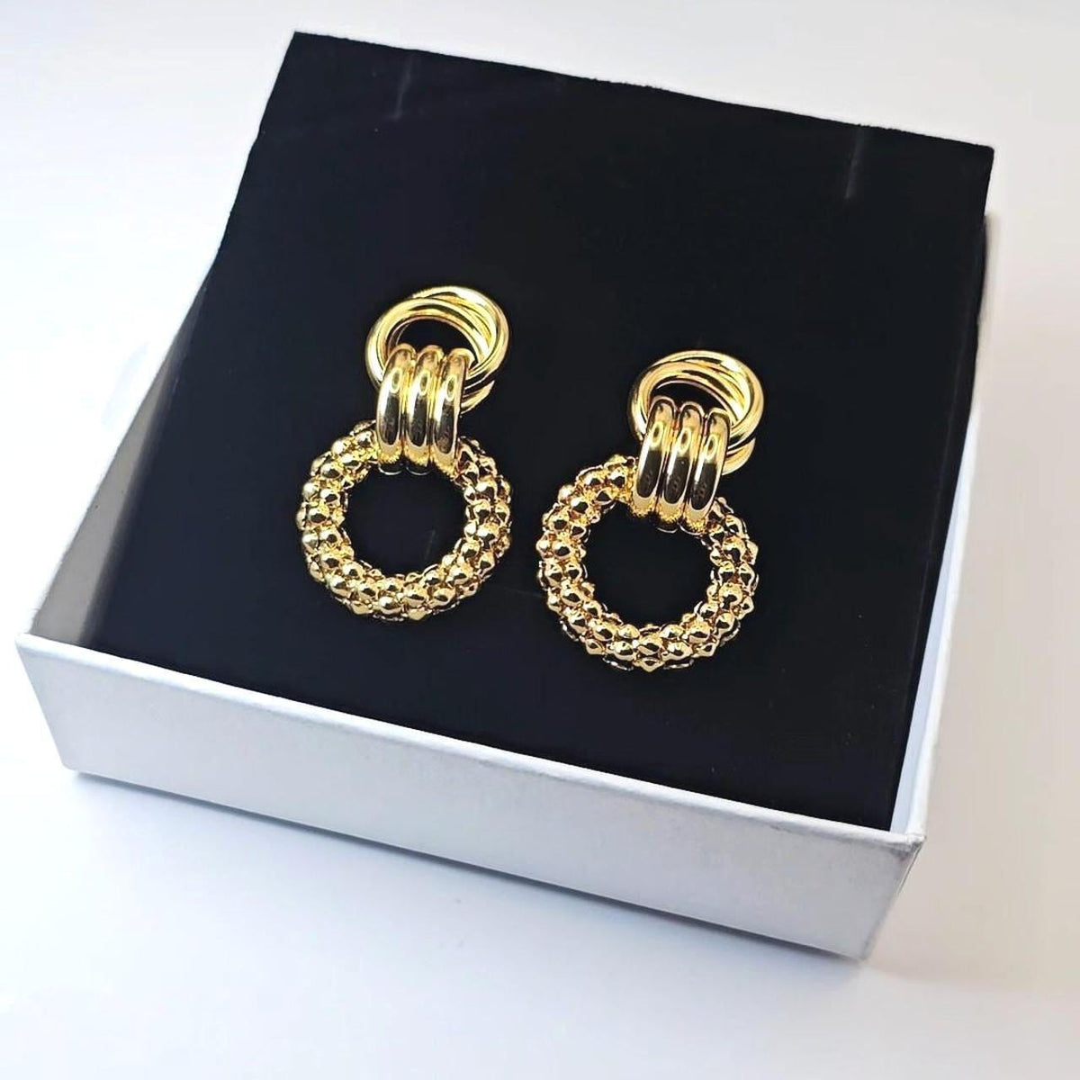 Twisted Knot Hoop Earrings: Stainless Steel Geometric Statement Jewelry