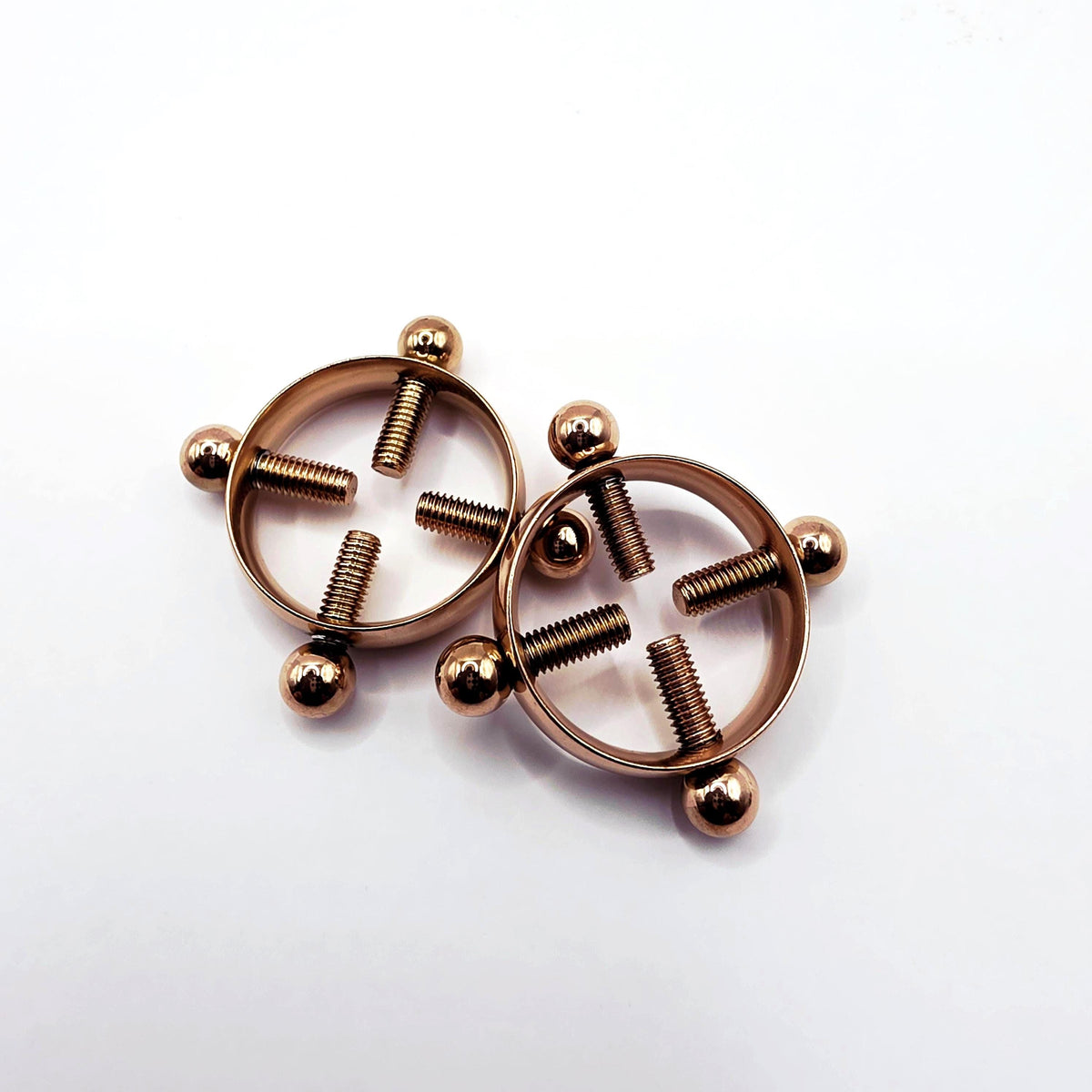 Adjustable Non-Piercing Nipple Clamps  Stylish Screw Fit Body Jewelry in Multiple Finishes