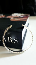 Snake Skin Cuff Bracelet Stainless Steel Silver Coated Modern Minimalist Wrist Jewelry for Men