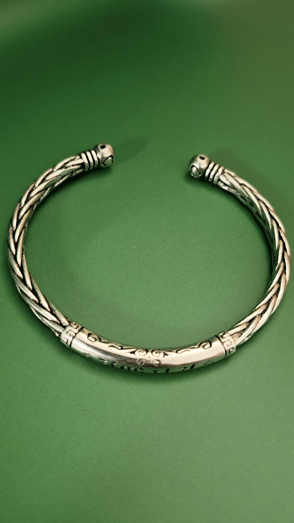 Tribal Viking Braided Titanium Steel Cuff Bracelet Modern Minimalist Wrist Jewelry for Men
