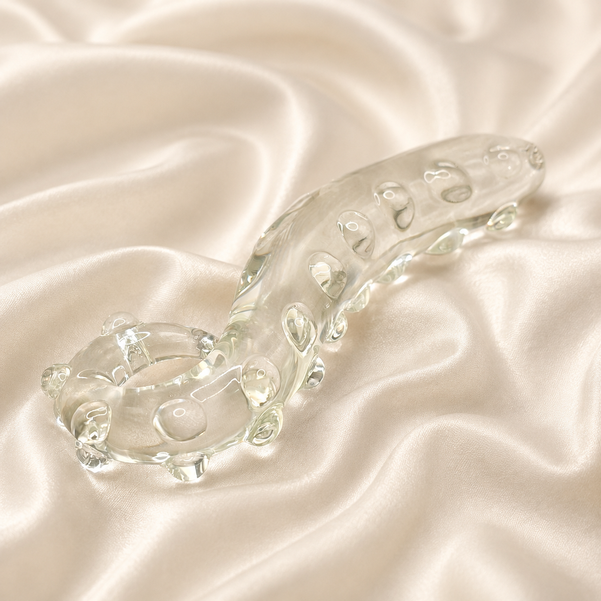 Studded  Borosilicate  Glass Dildo Anal Stimulator Sex Toy