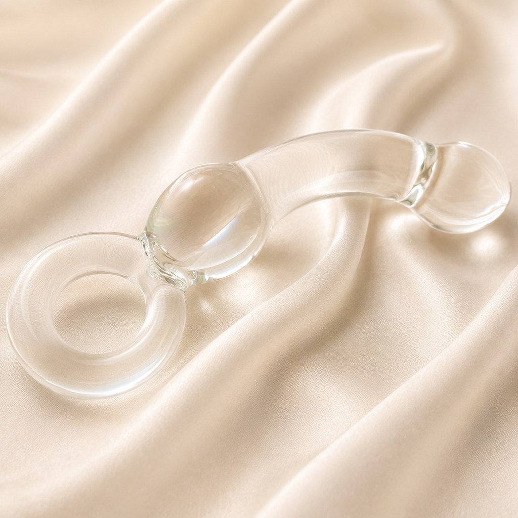 Tubed Ended Glass Dildo But Plug Sex Toy
