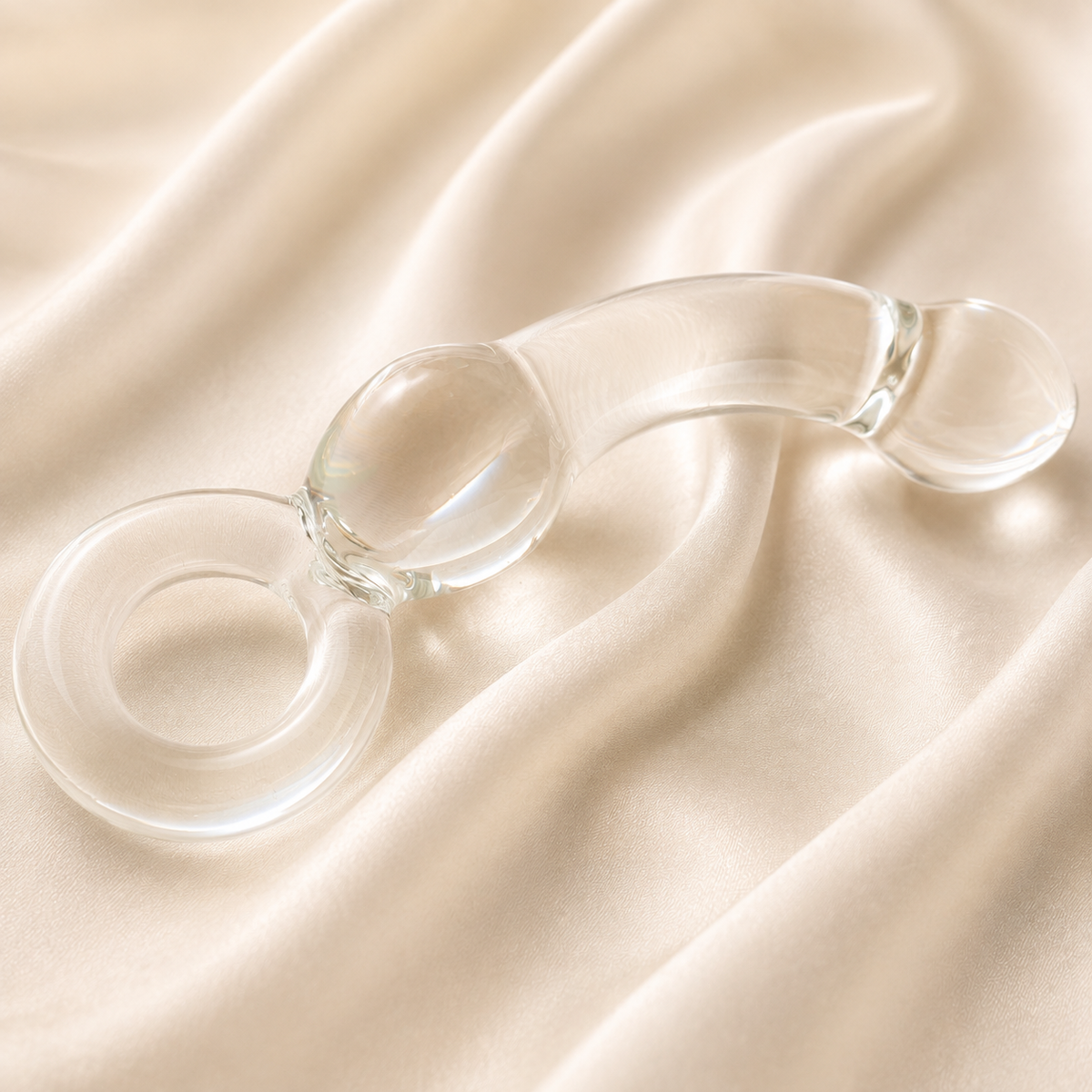Tubed Ended Glass Dildo But Plug Sex Toy
