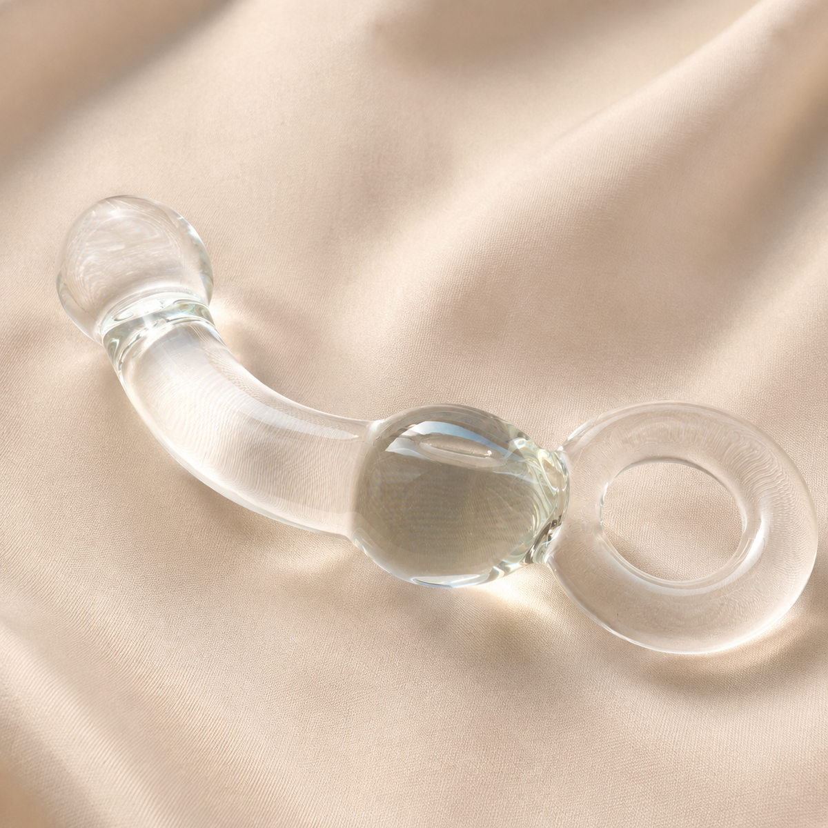 Tubed Ended Glass Dildo But Plug Sex Toy