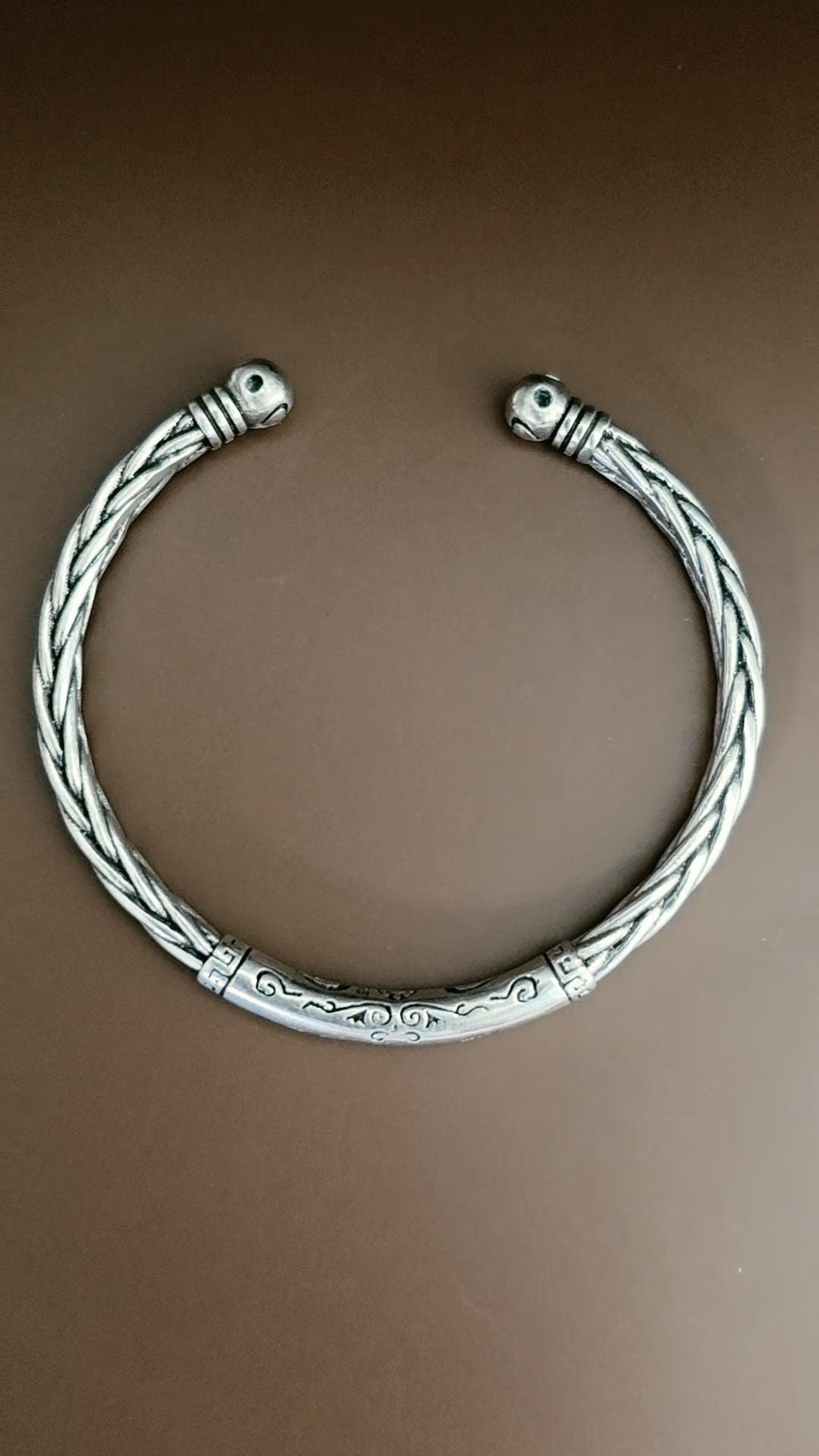 Tribal Viking Braided Titanium Steel Cuff Bracelet Modern Minimalist Wrist Jewelry for Men