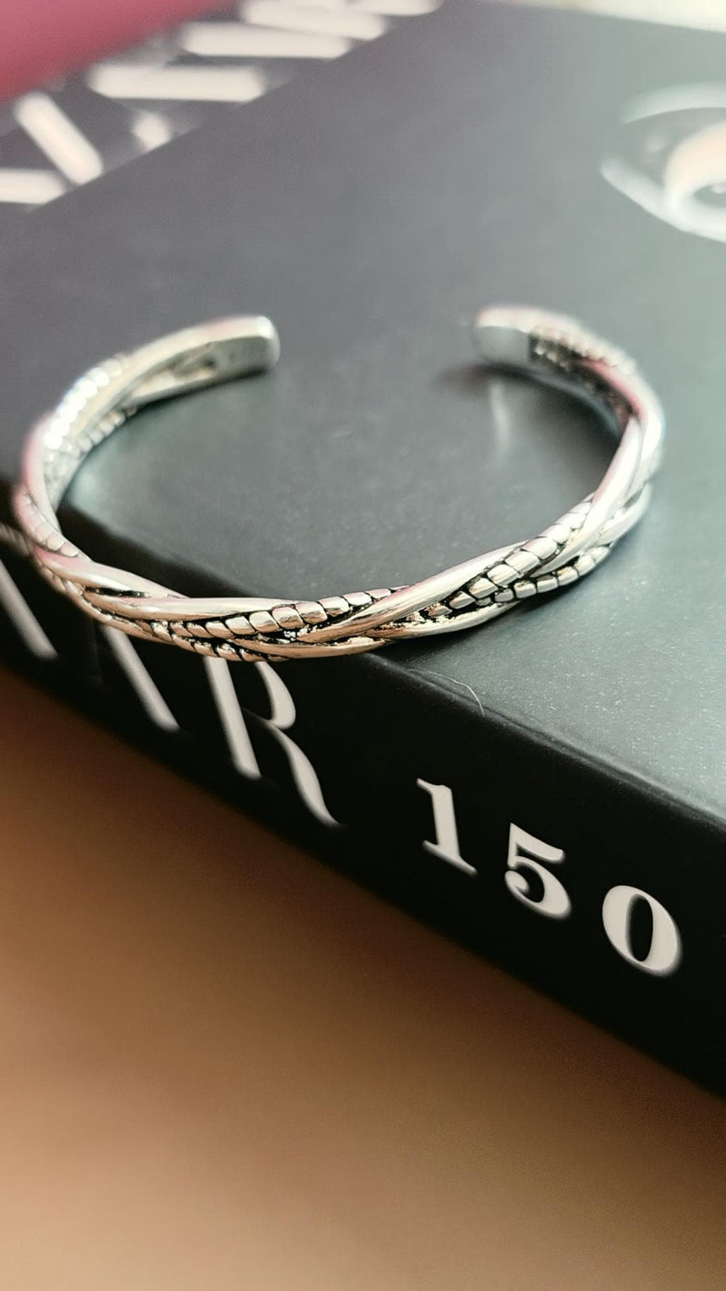 Rope Braided Cuff Bracelet Stainless Steel Modern Minimalist Wrist Jewelry Unisex