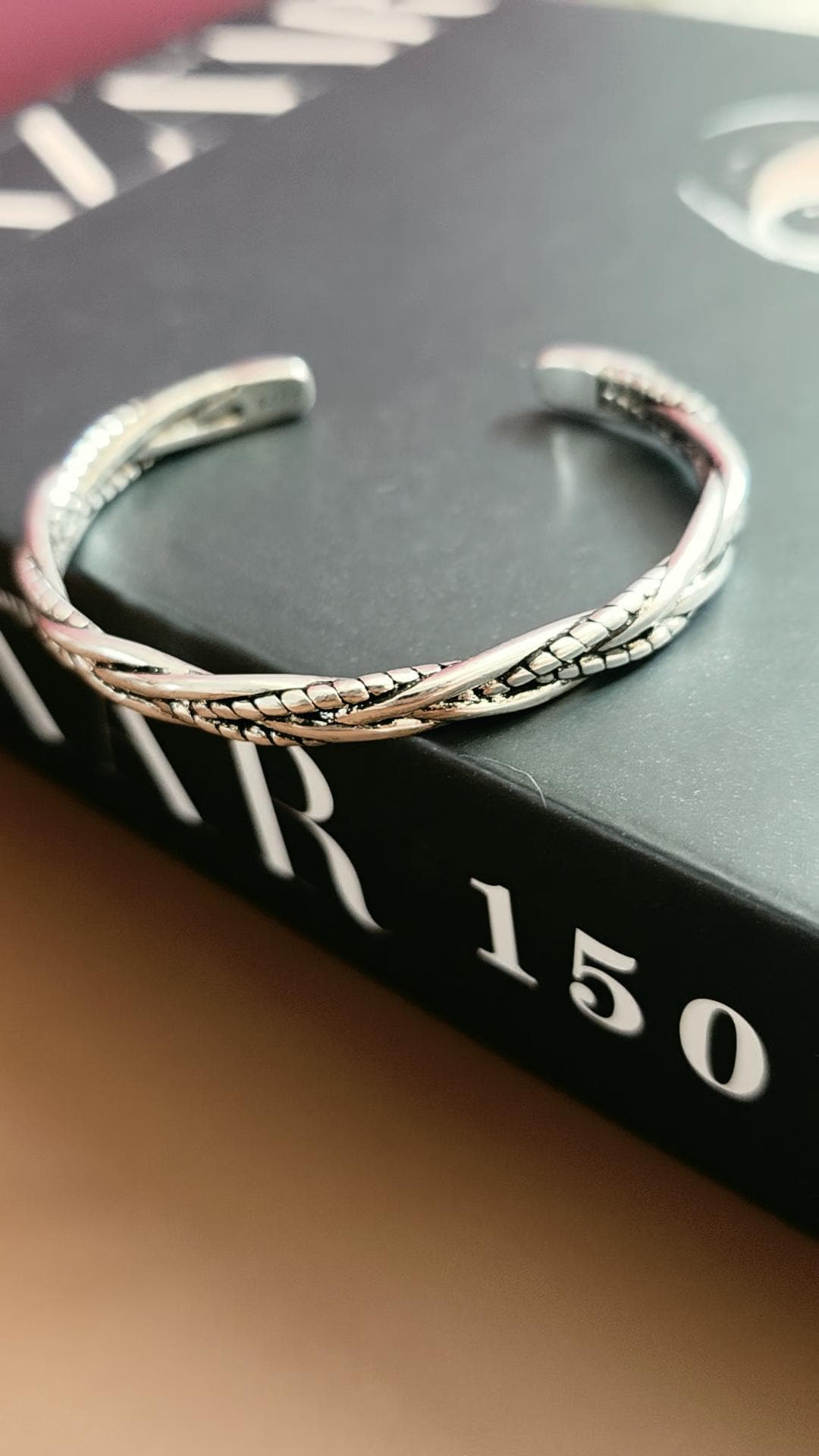 Rope Braided Cuff Bracelet Stainless Steel Modern Minimalist Wrist Jewelry Unisex