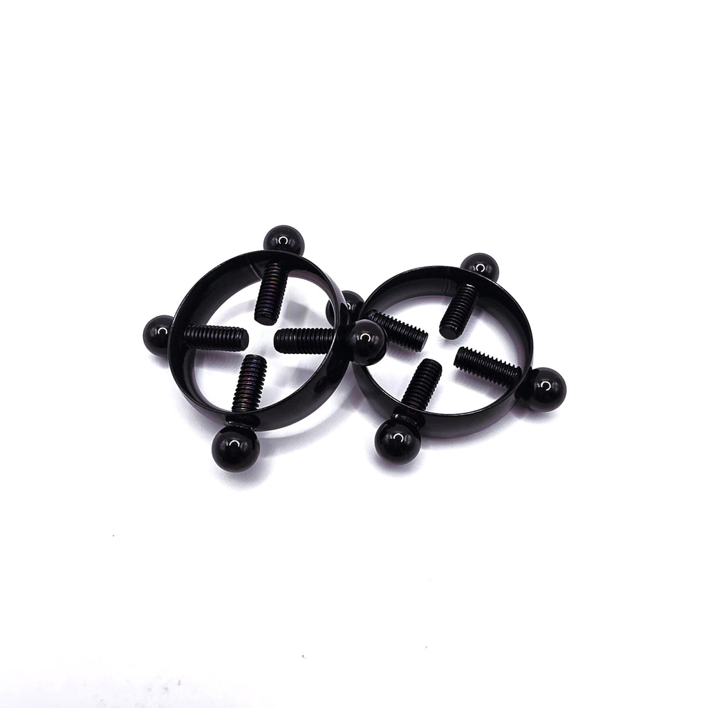 Adjustable Non-Piercing Nipple Clamps  Stylish Screw Fit Body Jewelry in Multiple Finishes