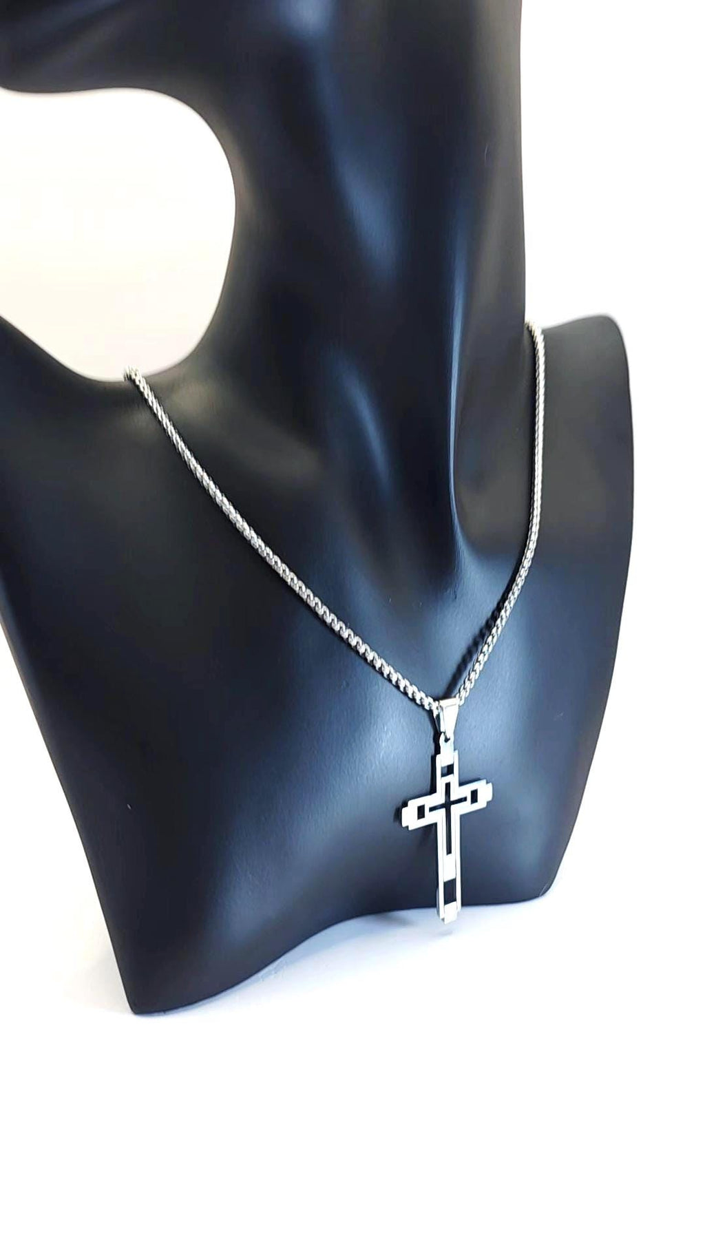 Stainless Steel Leaf Cross Compass Thors Hammer Star Pendant Necklace Jewelry for Men