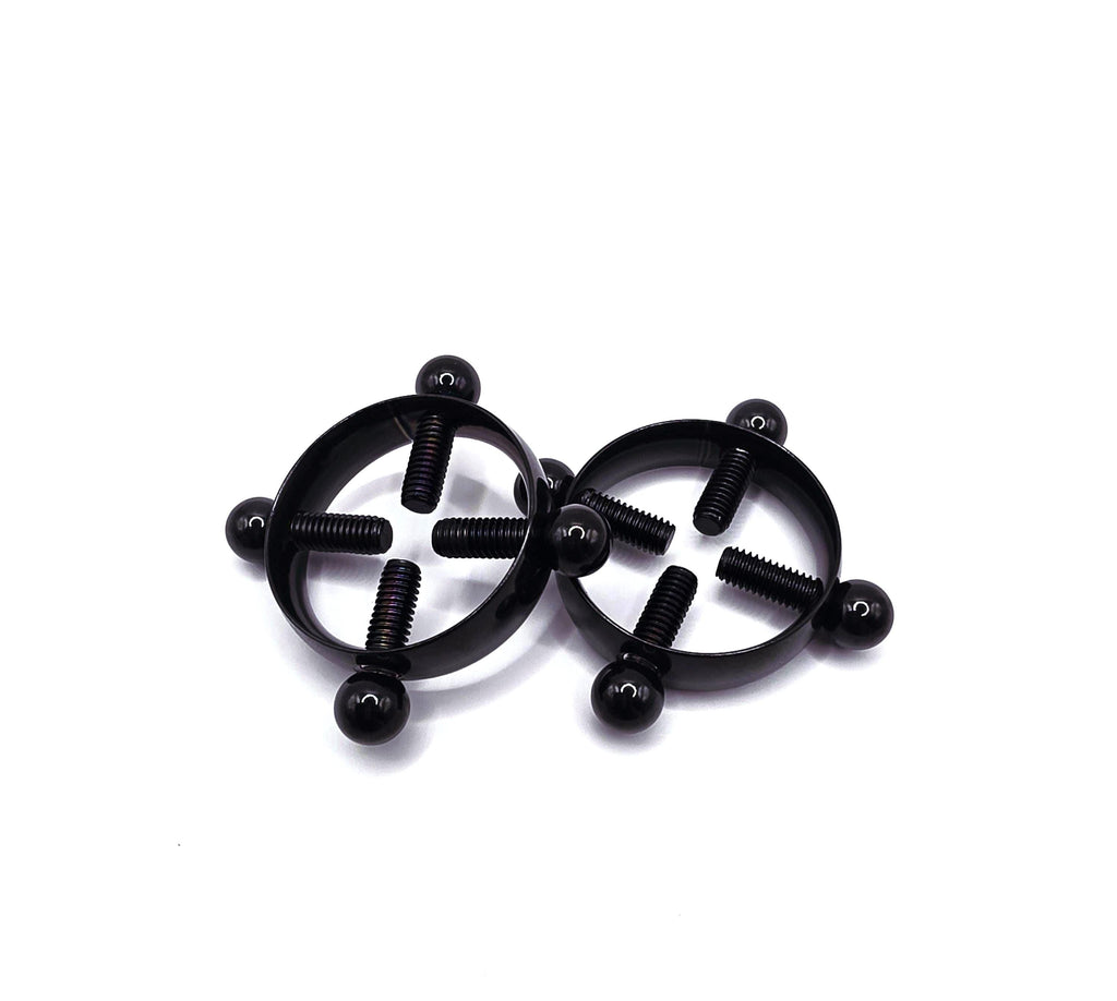 Adjustable Non-Piercing Nipple Clamps  Stylish Screw Fit Body Jewelry in Multiple Finishes