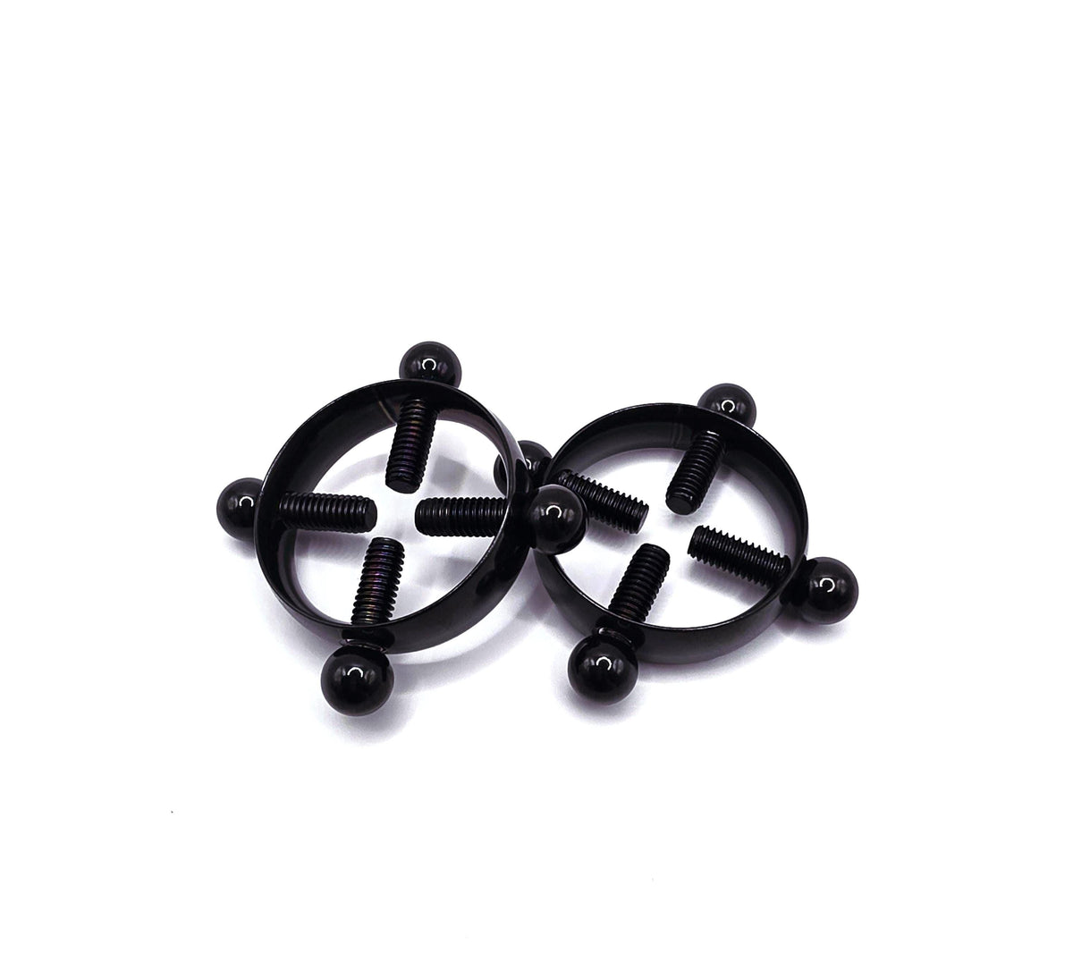 Adjustable Non-Piercing Nipple Clamps  Stylish Screw Fit Body Jewelry in Multiple Finishes