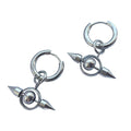 Unisex Pair  Gothic Punk Spike Hoop Earring