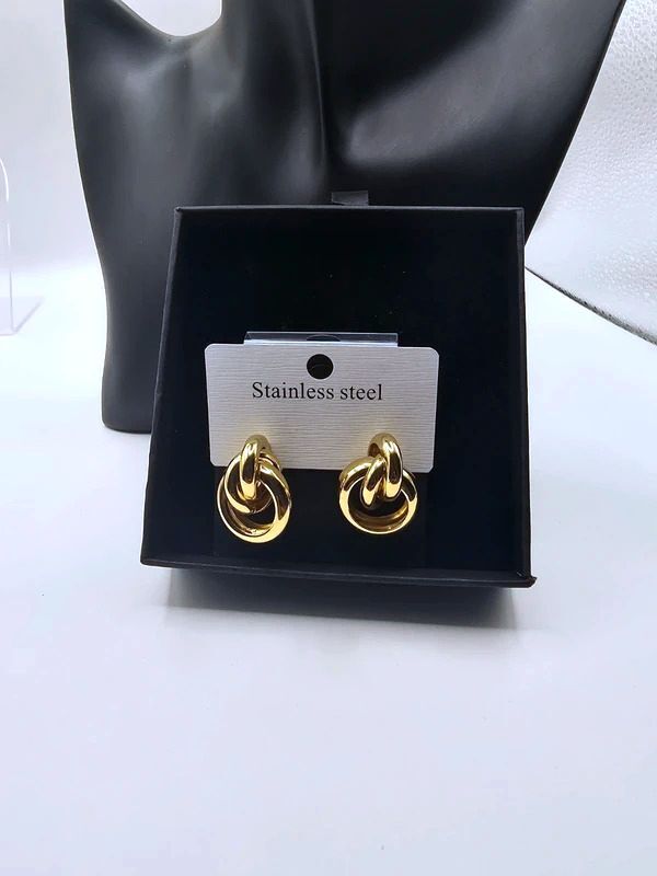 Gold Knot Statement Earrings | Elegant Minimalist Jewellery
