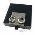 Silver Tone Dragon Scale Gothic Hoop Earrings – Filigree Bead Design
