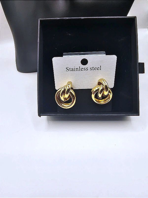 Gold Knot Statement Earrings | Elegant Minimalist Jewellery
