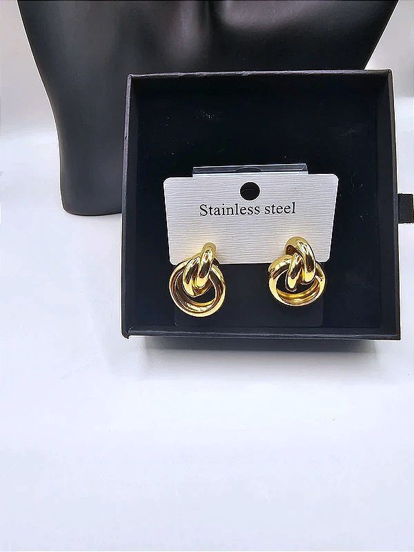 Gold Knot Statement Earrings | Elegant Minimalist Jewellery